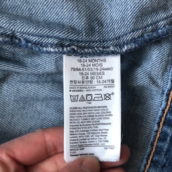 BOGO Gap denim vest with shoulder ruffle detail 18-24mo - Picture 4 of 4